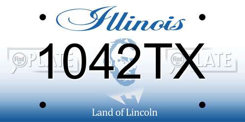 1042TX Illinois License Plate