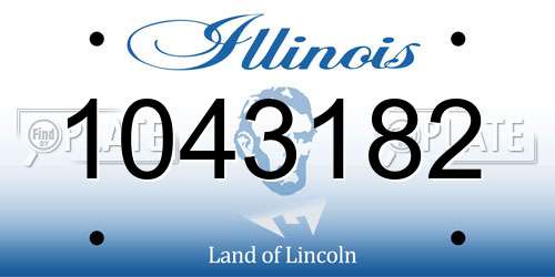 1043182 Illinois License Plate