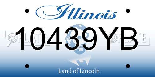 10439YB Illinois License Plate