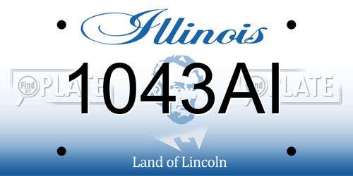 1043AI Illinois License Plate