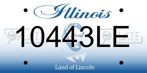 10443LE Illinois License Plate