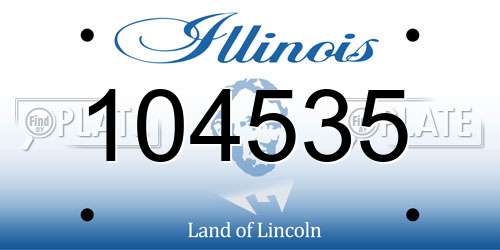 104535 Illinois License Plate