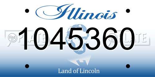 1045360 Illinois License Plate