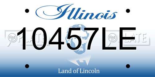10457LE Illinois License Plate