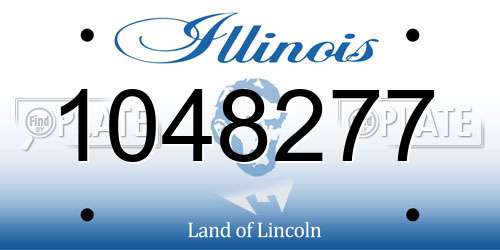 1048277 Illinois License Plate