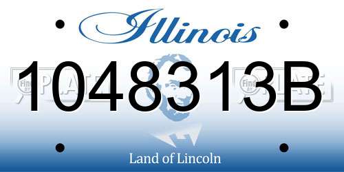 1048313B Illinois License Plate