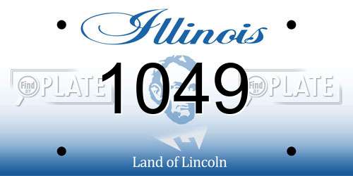 1049 Illinois License Plate