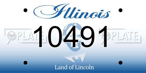 10491 Illinois License Plate