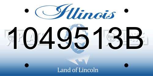 1049513B Illinois License Plate