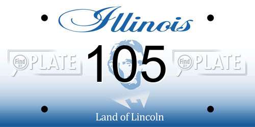 105 Illinois License Plate