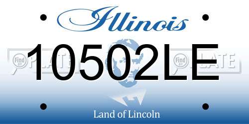 10502LE Illinois License Plate