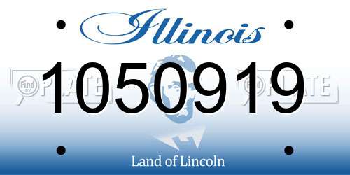 1050919 Illinois License Plate