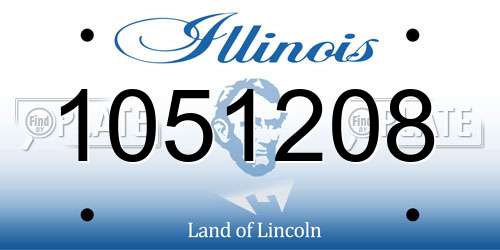 1051208 Illinois License Plate