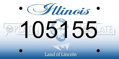 105155 Illinois License Plate