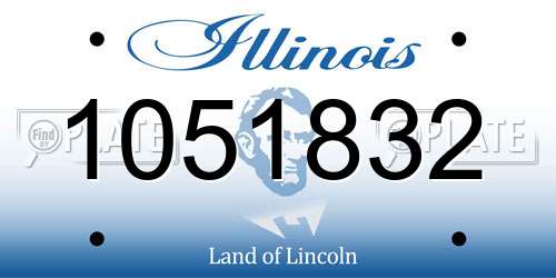 1051832 Illinois License Plate