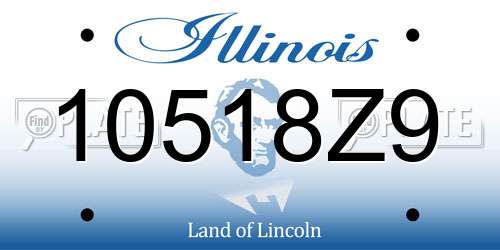 10518Z9 Illinois License Plate