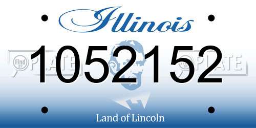 1052152 Illinois License Plate