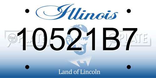 10521B7 Illinois License Plate