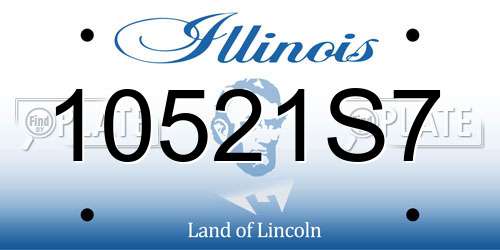 10521S7 Illinois License Plate