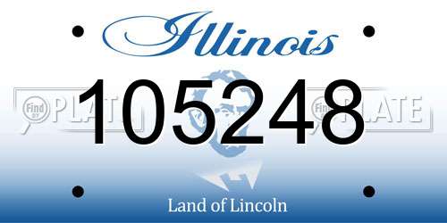 105248 Illinois License Plate