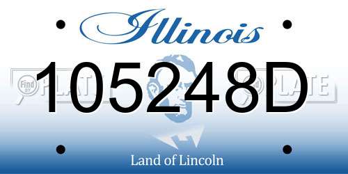 105248D Illinois License Plate