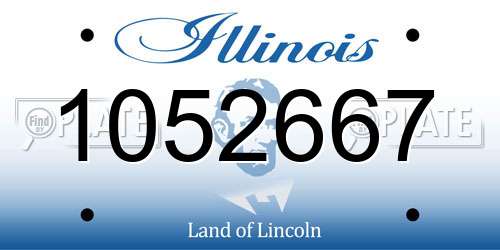 1052667 Illinois License Plate