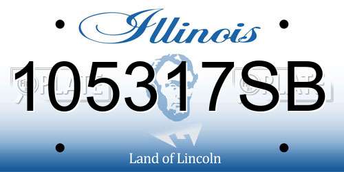 105317SB Illinois License Plate