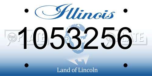 1053256 Illinois License Plate
