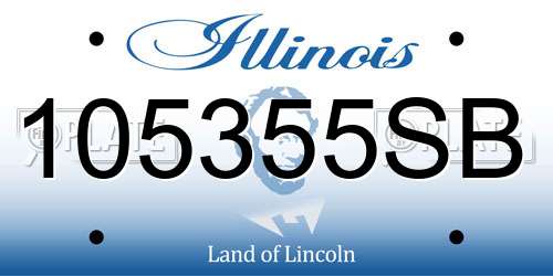 105355SB Illinois License Plate