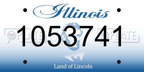 1053741 Illinois License Plate