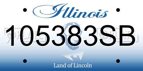 105383SB Illinois License Plate