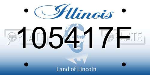 105417F Illinois License Plate