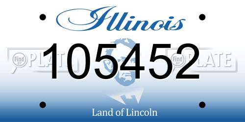 105452 Illinois License Plate