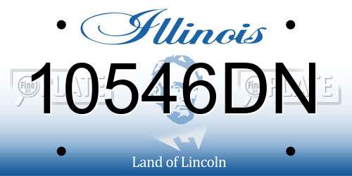 10546DN Illinois License Plate