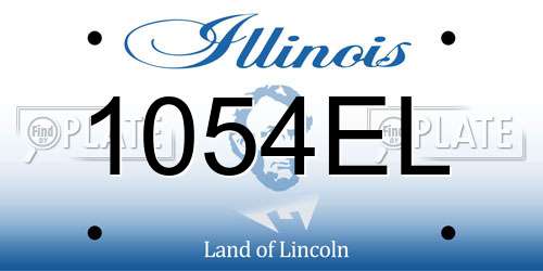 1054EL Illinois License Plate