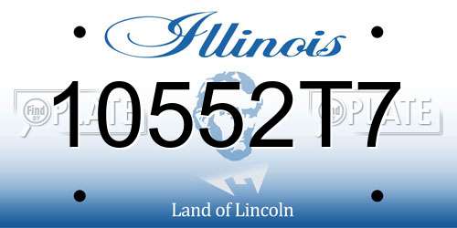 10552T7 Illinois License Plate