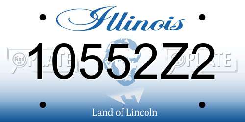 10552Z2 Illinois License Plate