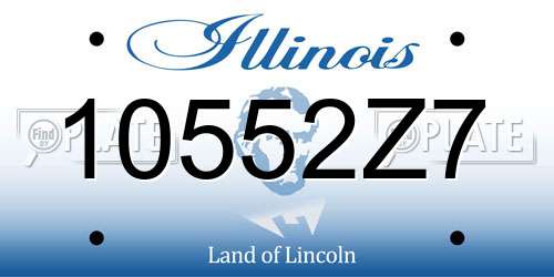 10552Z7 Illinois License Plate
