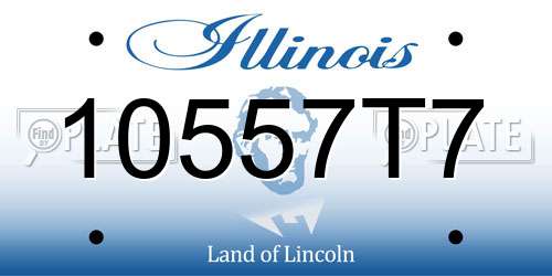 10557T7 Illinois License Plate
