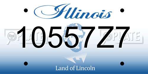10557Z7 Illinois License Plate