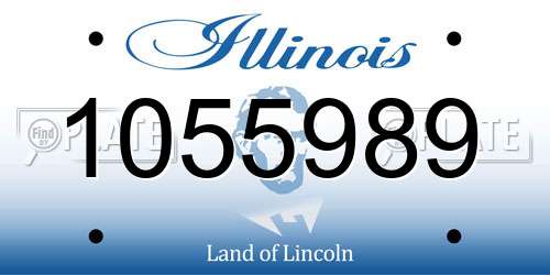 1055989 Illinois License Plate