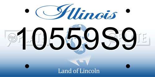 10559S9 Illinois License Plate
