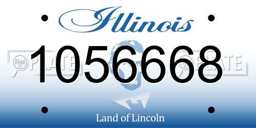 1056668 Illinois License Plate