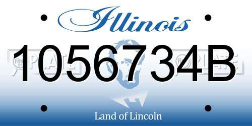 1056734B Illinois License Plate