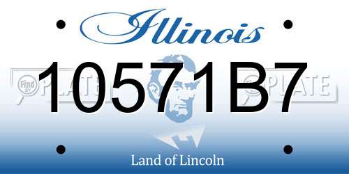 10571B7 Illinois License Plate