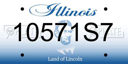 10571S7 Illinois License Plate