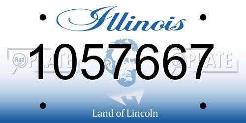 1057667 Illinois License Plate