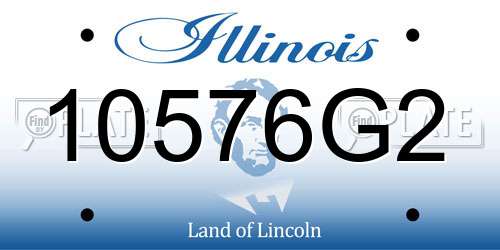 10576G2 Illinois License Plate