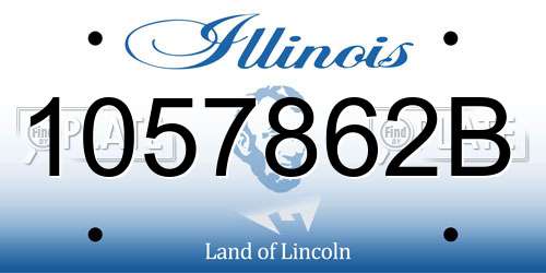 1057862B Illinois License Plate