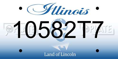 10582T7 Illinois License Plate